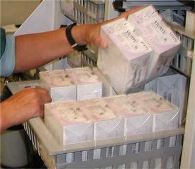 El ciclo del producto sanitario estéril - Empaquetado: Materiales estériles de un solo uso en embalaje secundario